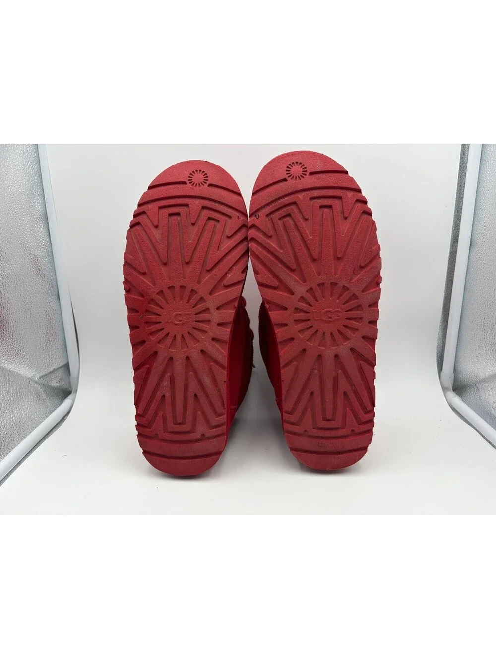 UGG Neumel Boots Red Men US 11 Suede Shearling Lined Ankle Chukka